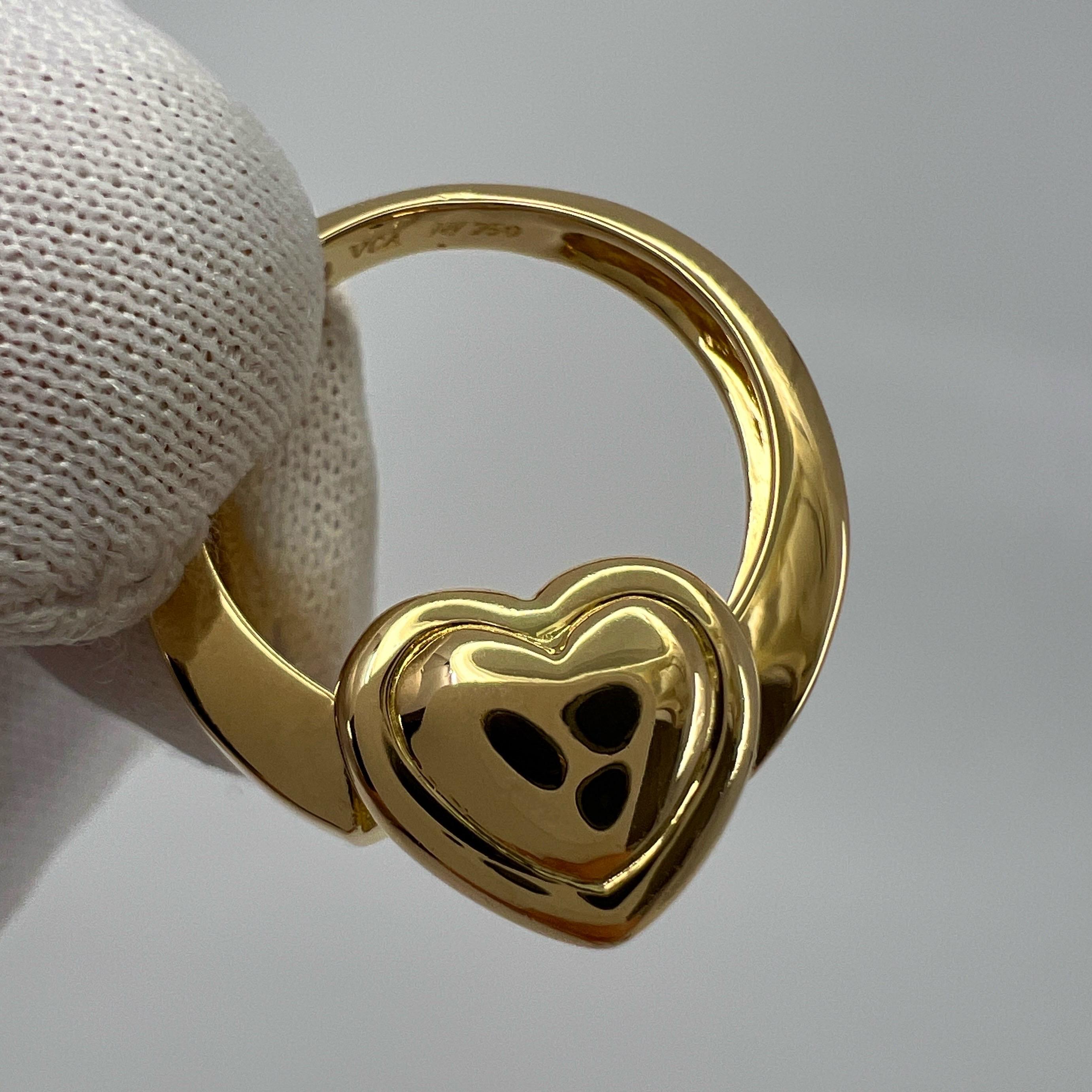 Sehr seltene Vintage Van Cleef & Arpels 18k Gelbgold Herz Dome Ring und Anhänger 6