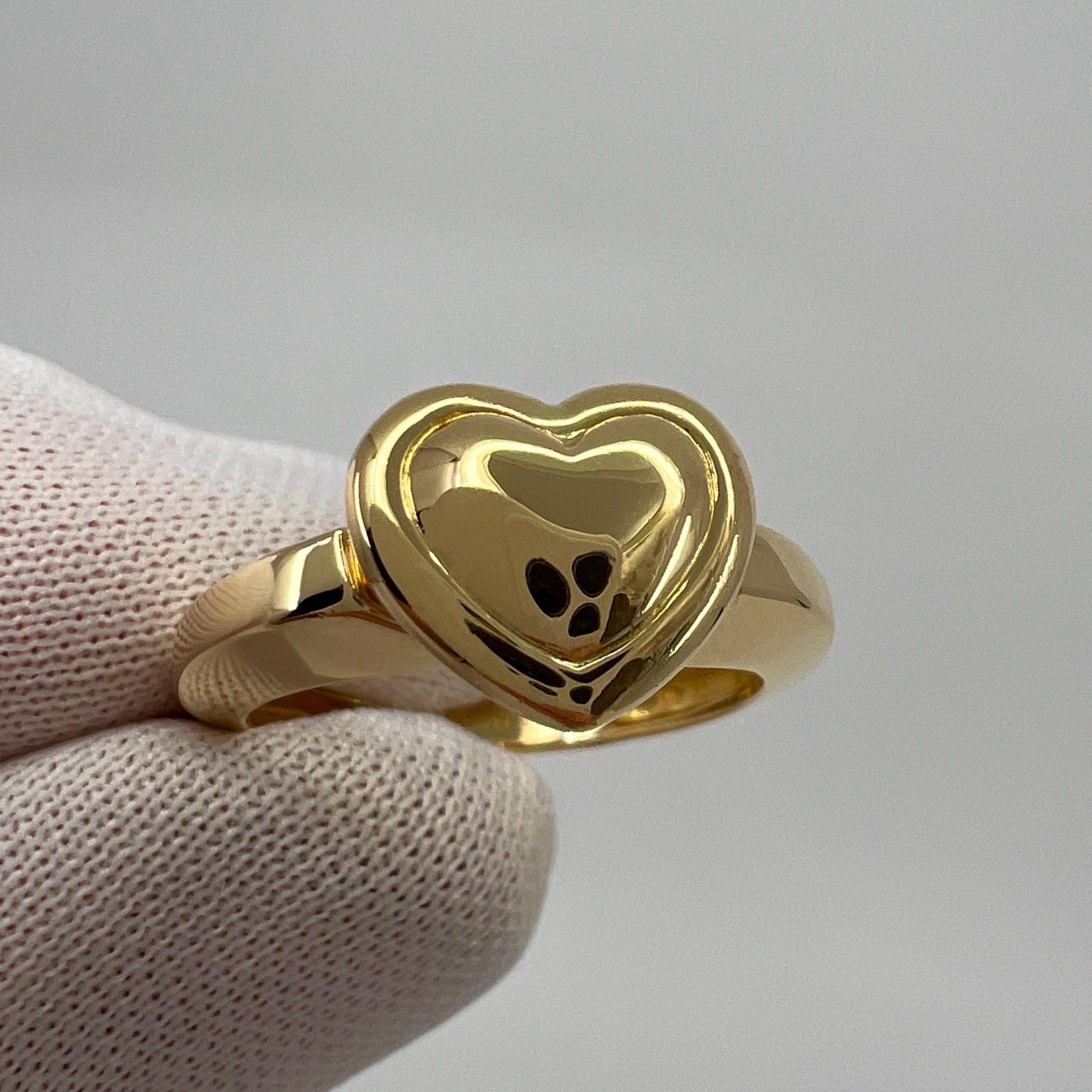 Sehr seltene Vintage Van Cleef & Arpels 18k Gelbgold Herz Dome Ring und Anhänger im Zustand „Hervorragend“ in Birmingham, GB