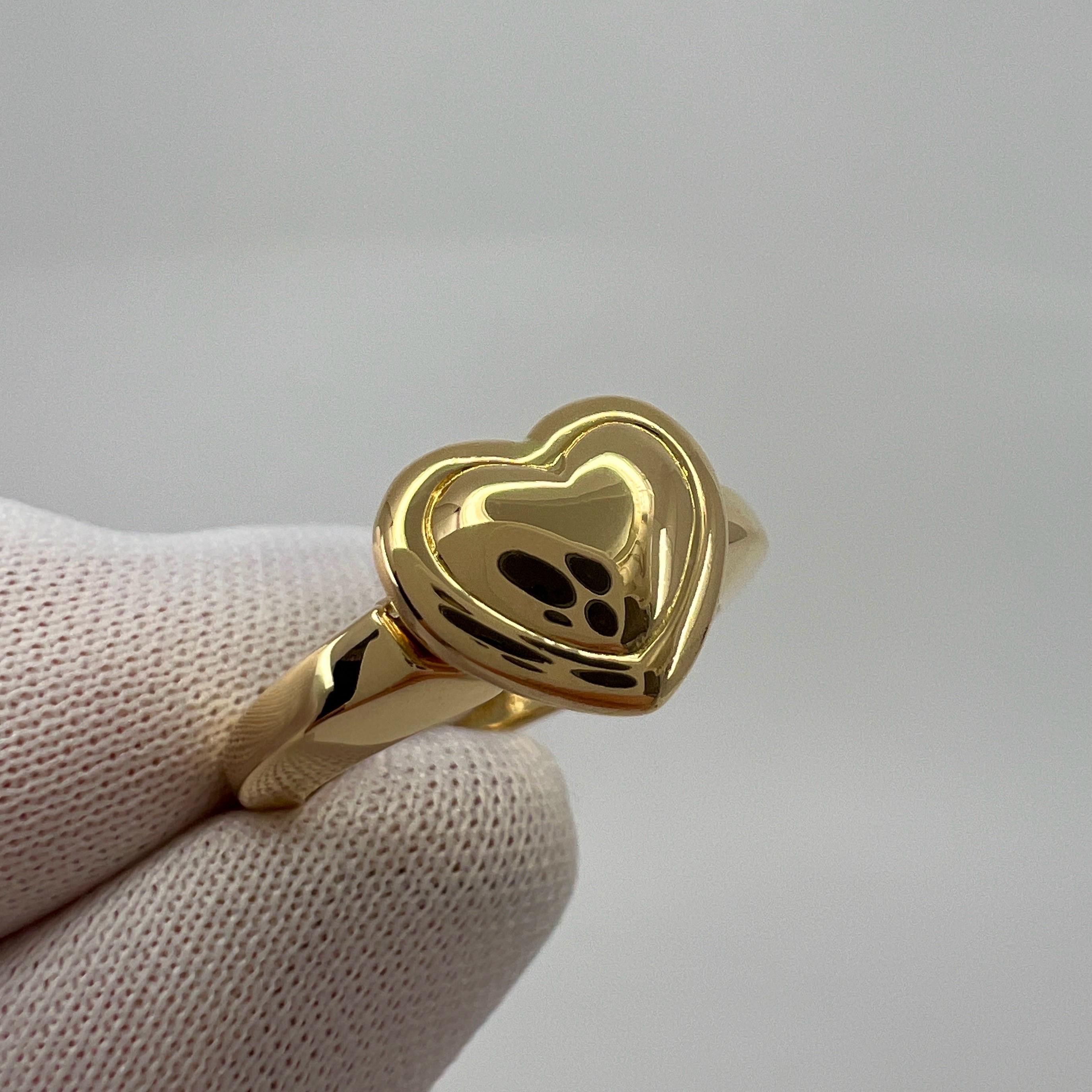 Sehr seltene Vintage Van Cleef & Arpels 18k Gelbgold Herz Dome Ring und Anhänger für Damen oder Herren