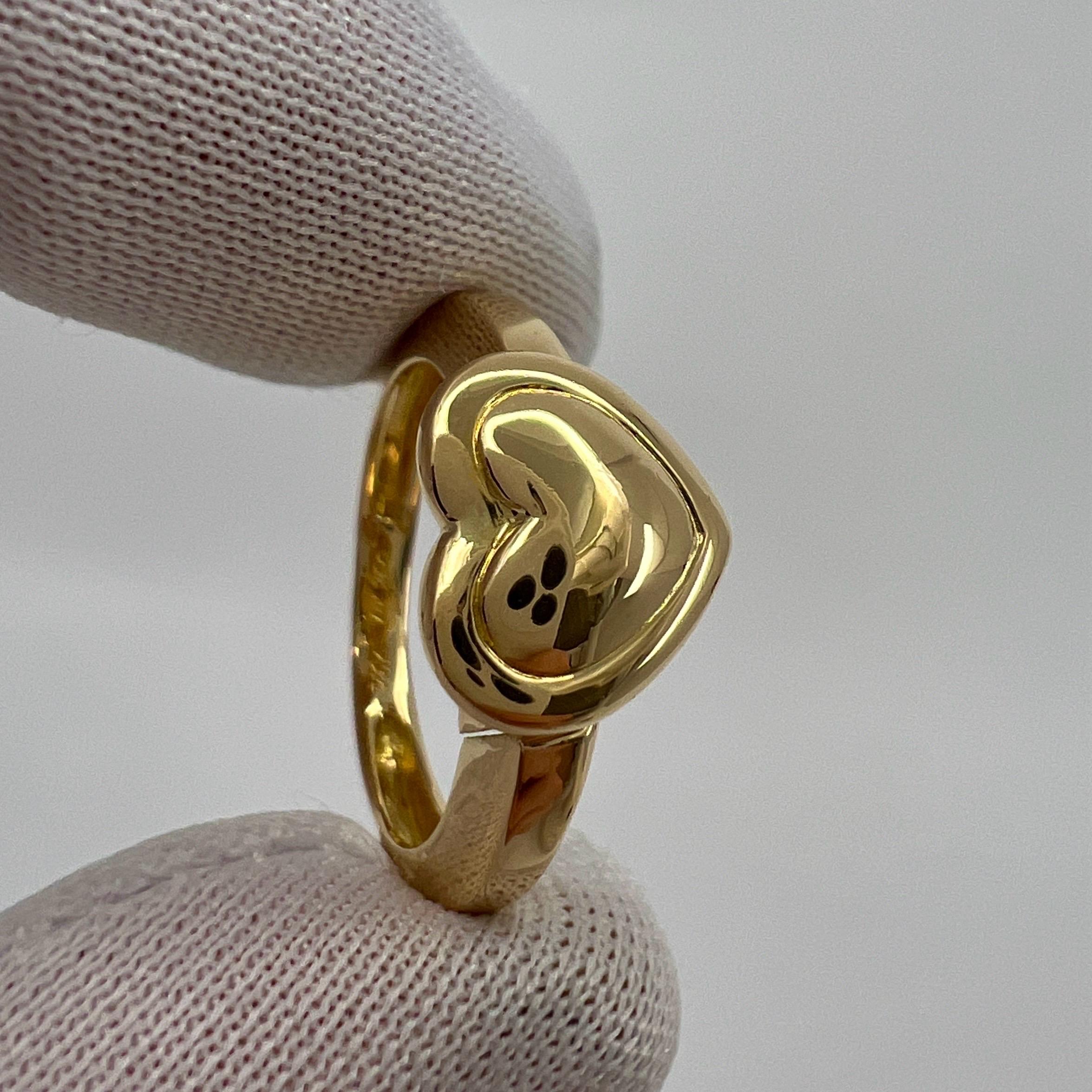 Sehr seltene Vintage Van Cleef & Arpels 18k Gelbgold Herz Dome Ring und Anhänger 3