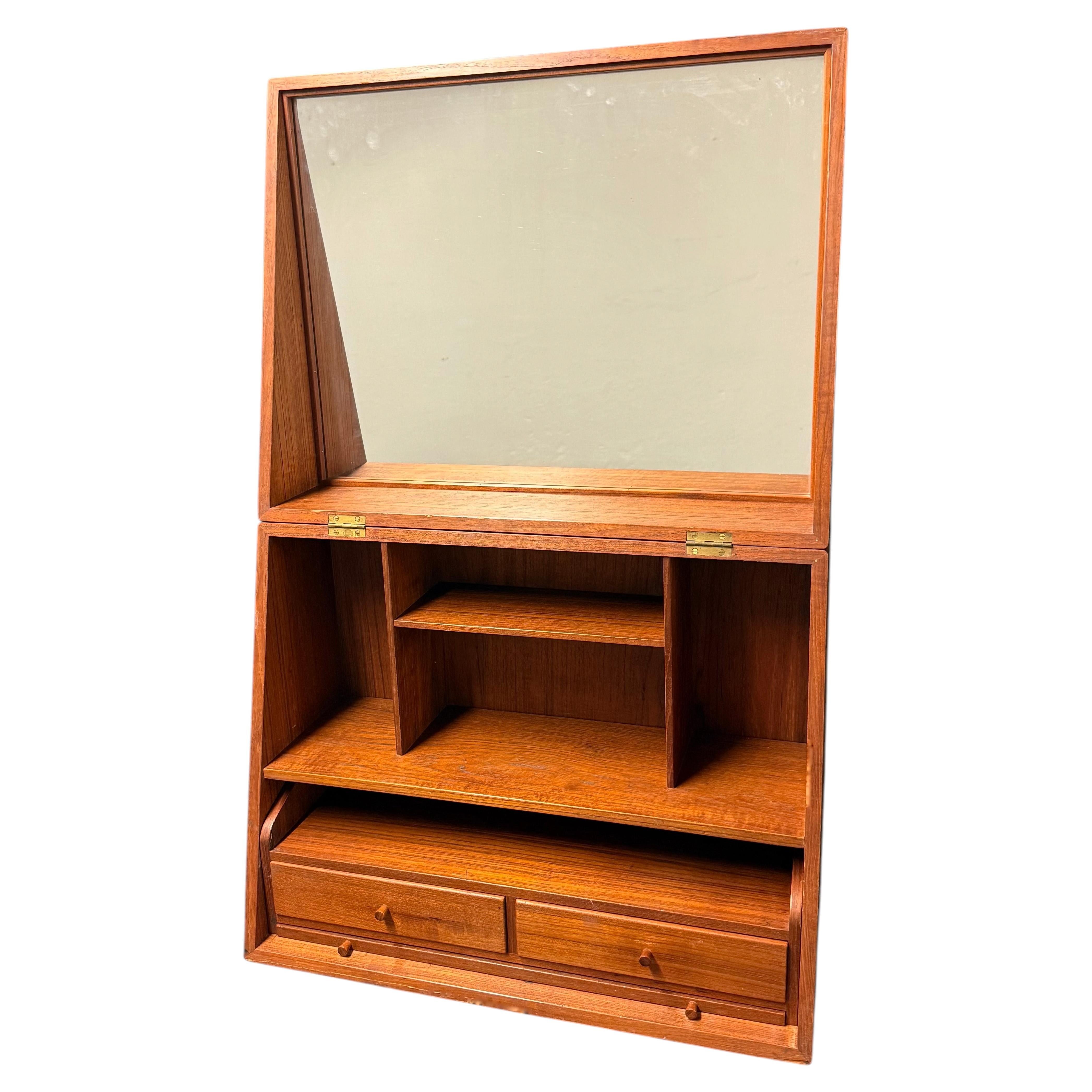 very rare wall vanity by cabinetmaker p.jensen For Sale
