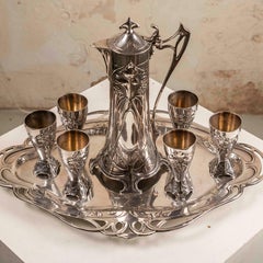 Very Rare W.M.F. silverplate wine service