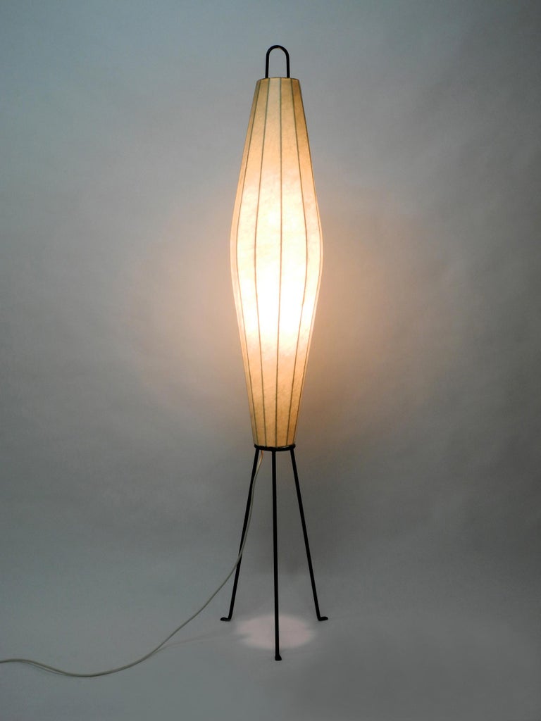 Very Rare Extra Large Mid-Century Modern Tripod Cocoon Floor Lamp at
