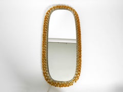 Very Rare XXXL Mid-Century Modern Münchner Zier-Form Floret Mirror Illuminated