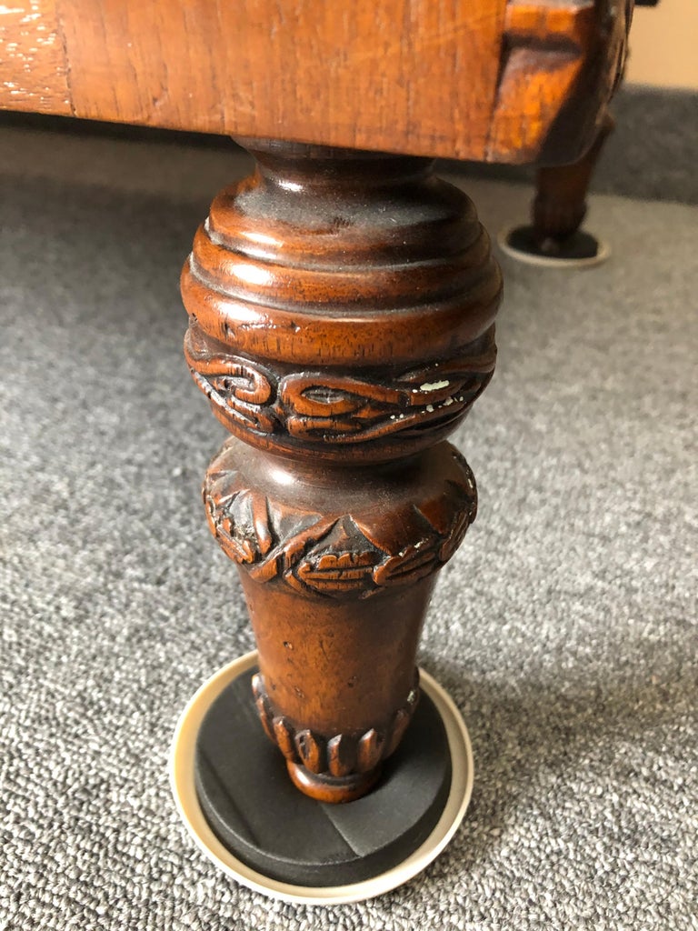 Very Rich Tobacco Brown Ralph Lauren Square Coffee Table with Carved