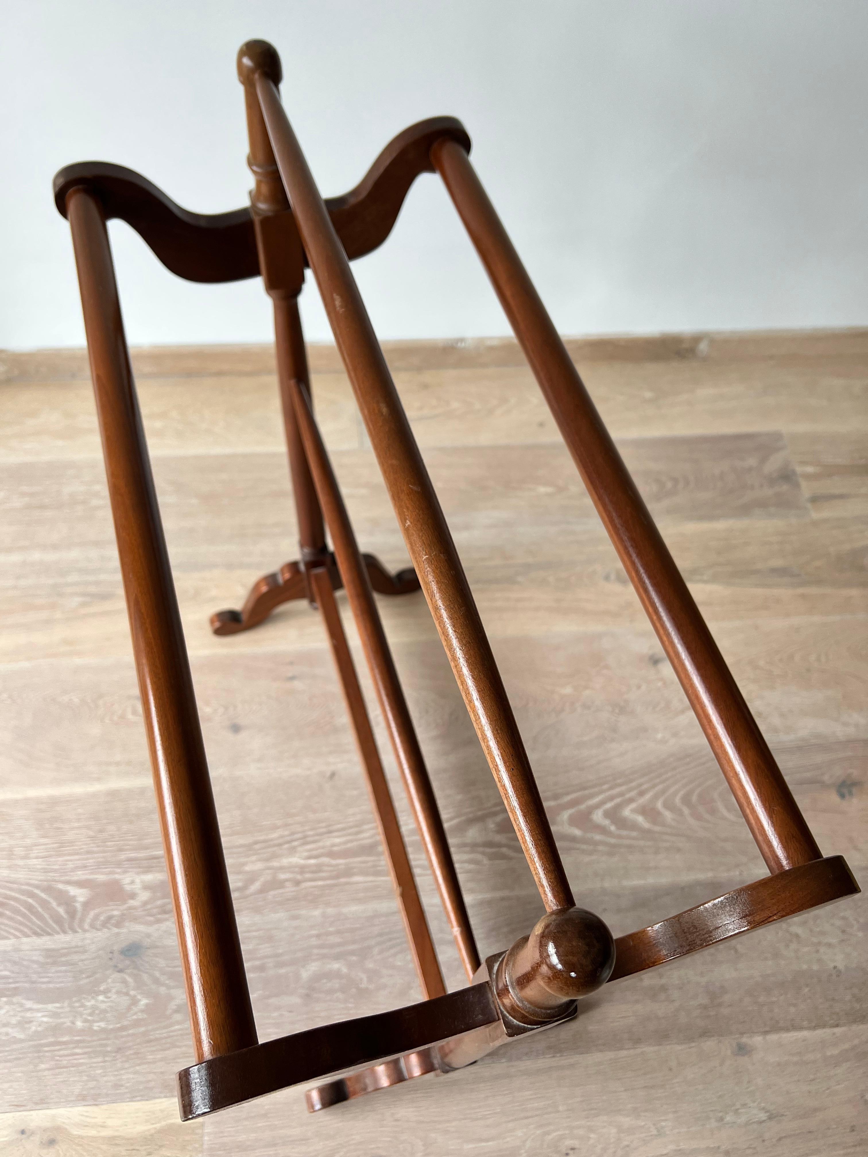 Very Simple Mahogany Quilt Rack For Sale at 1stDibs