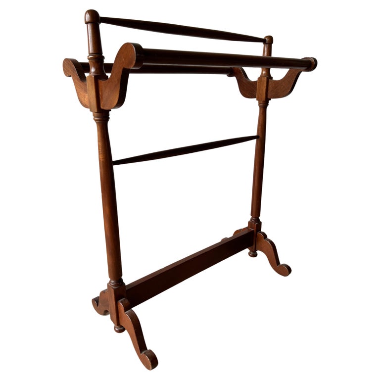 Very Simple Mahogany Quilt Rack For Sale at 1stDibs