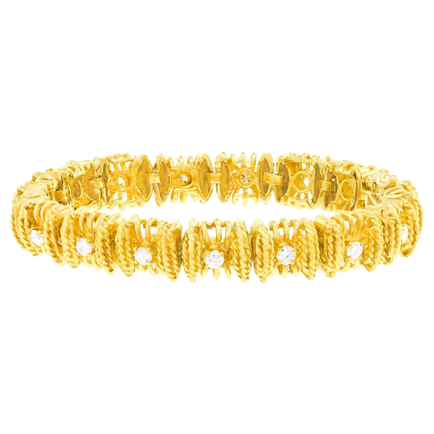 Very Sixties Diamond Bracelet For Sale