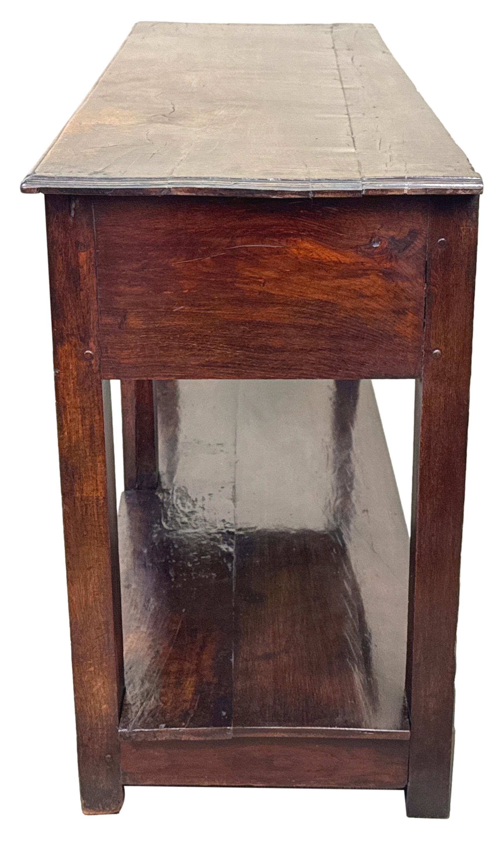 Very Small 18th Century Oak Potboard Dresser 3