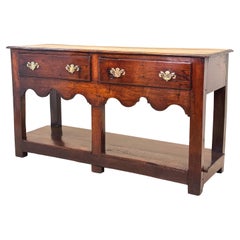 Very Small 18th Century Oak Potboard Dresser