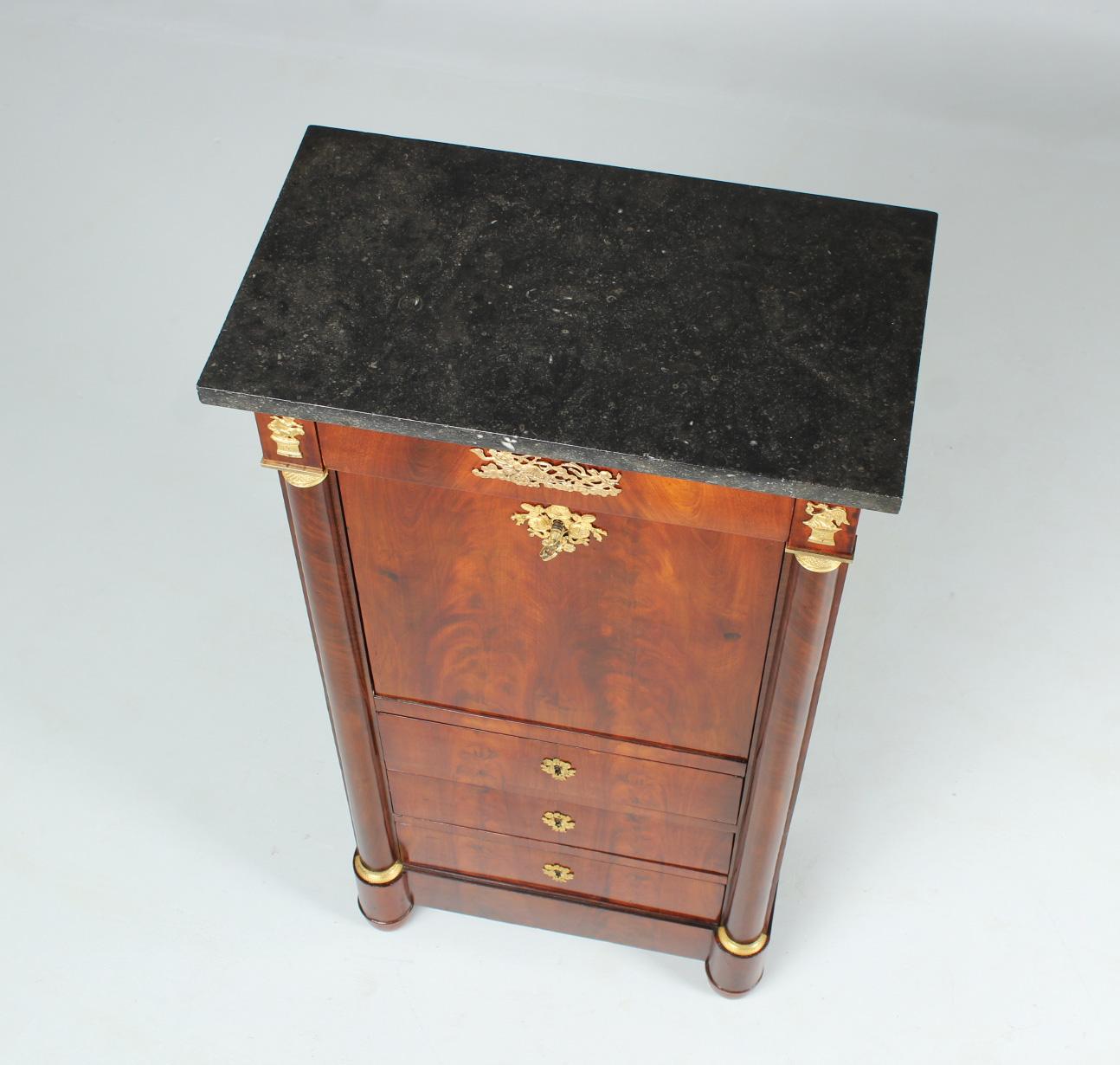 Very Small Antique Secretaire, Mahogany, Empire, France, circa 1810 5