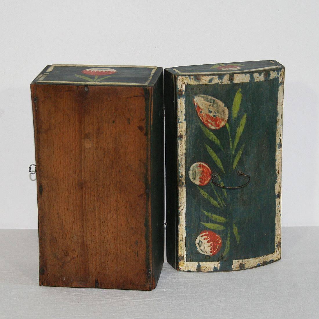 Very Small French 19th Century Folk Art Wedding Box 4