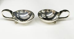 Danish silver salt cellars by Georg Jensen, model #110, 1915-1930