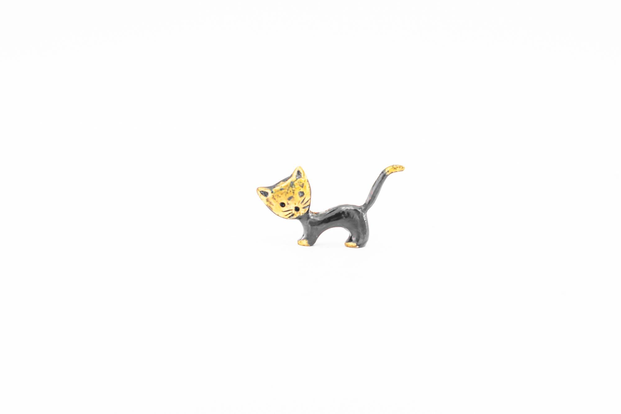 Mid-Century moderno Piccolissima statuetta di gatto Walter Bosse degli anni '50 circa in vendita