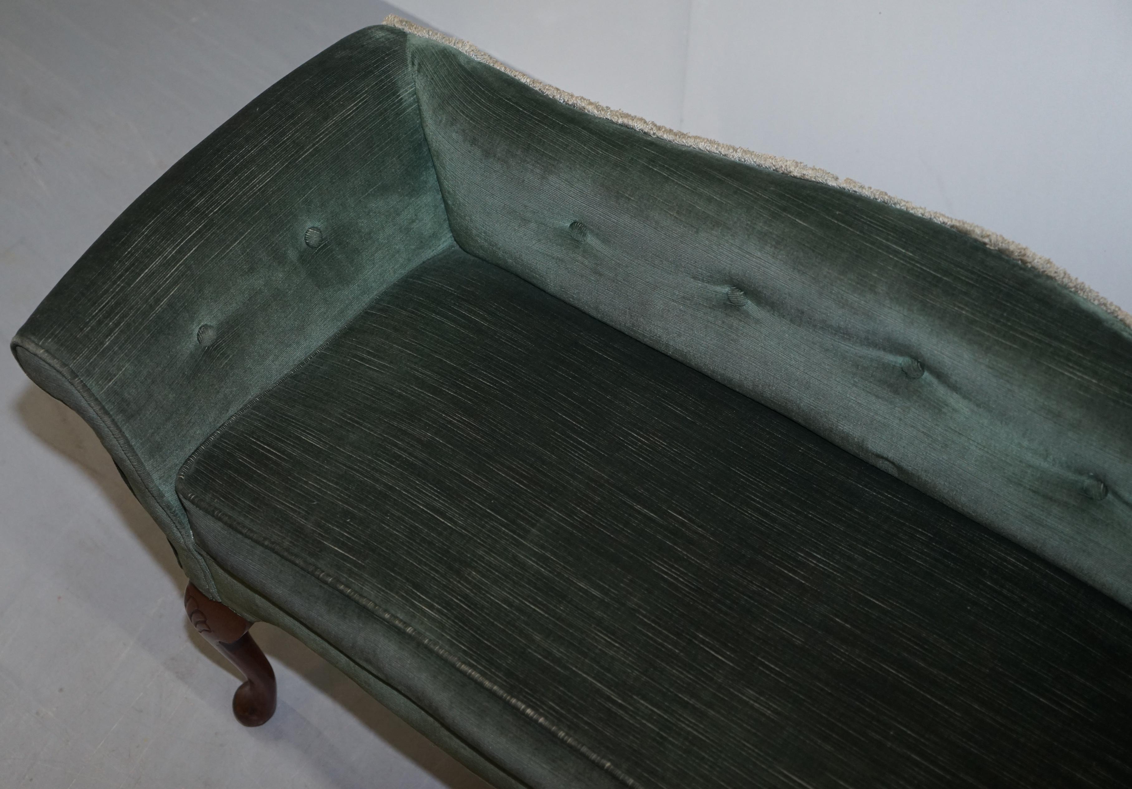 Hand-Crafted Very Small Window Seat Sofa, Victorian circa 1880 Based on Early Georgian Design