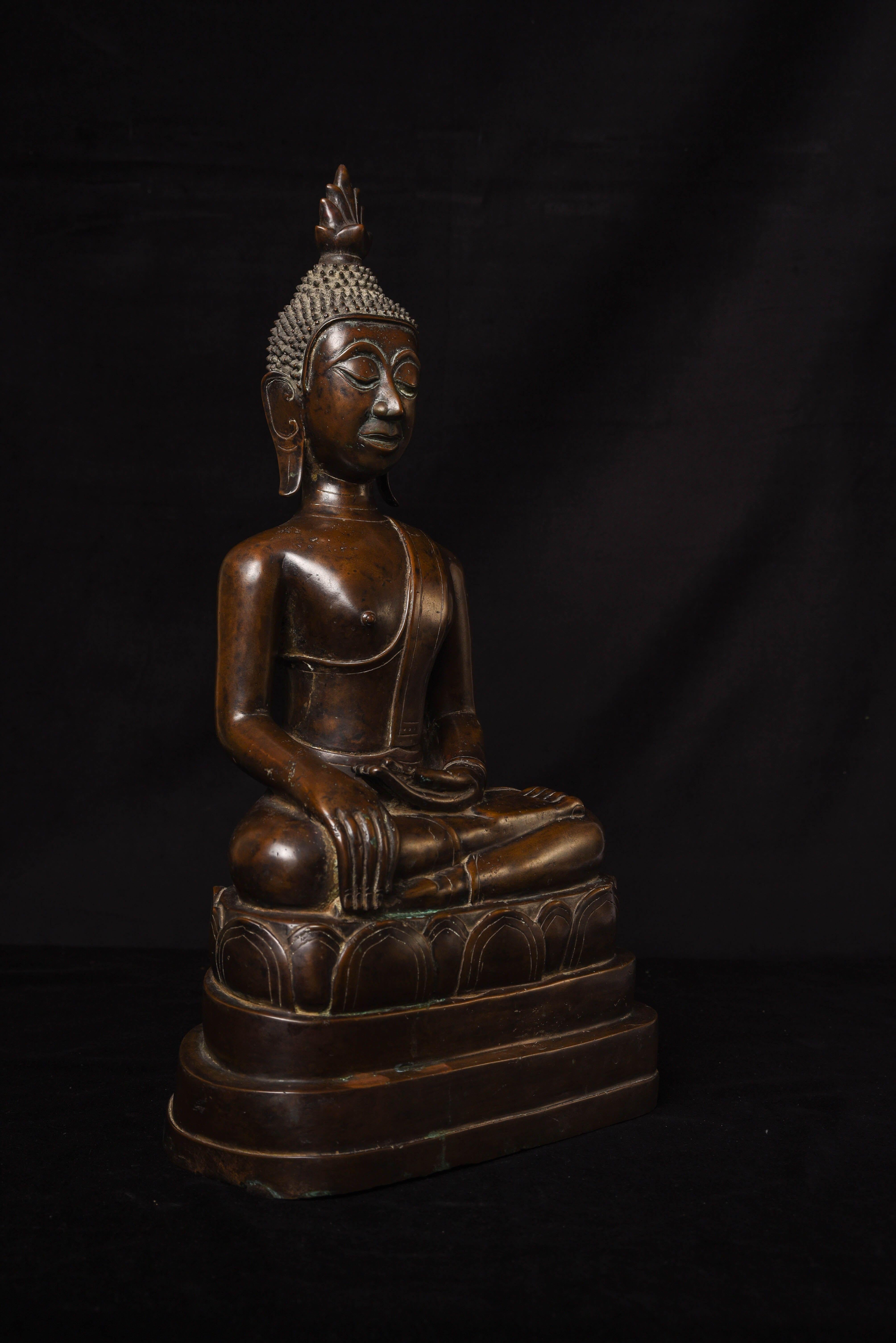 Un Buddha molto particolare del XVIII secolo proveniente dal regno di Nan. In condizioni buone in vendita a Ukiah, CA