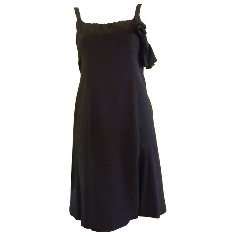 Very Special 1950s Jacques Heim Attributed Black Cocktail Dress with Low Back(S) For Sale
