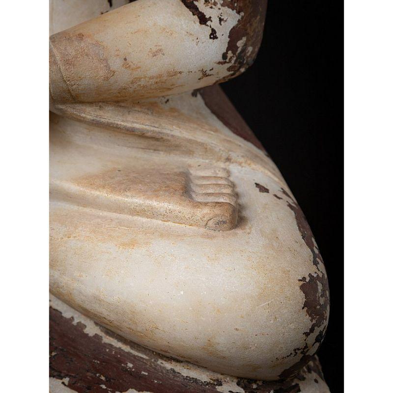 Very special alabaster Buddha statue from Burma 7