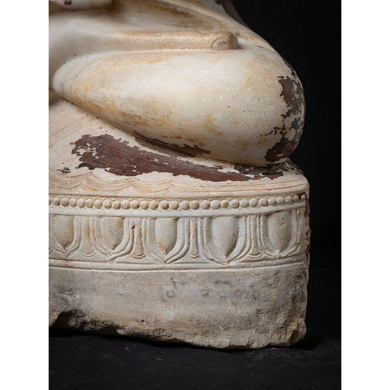 Very special alabaster Buddha statue from Burma 9
