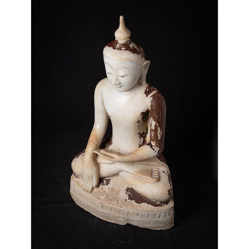 Very special alabaster Buddha statue from Burma 1