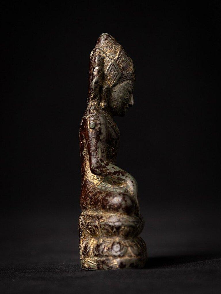 18th Century and Earlier Very Special Antique Bronze Bagan Buddha Statue from Burma For Sale