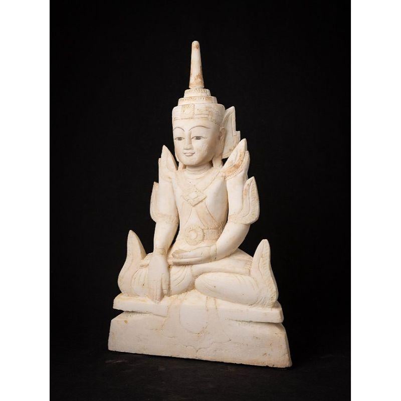 Sehr besonderer antiker burmesischer Shan-Buddha aus Burma im Zustand „Gut“ im Angebot in DEVENTER, NL