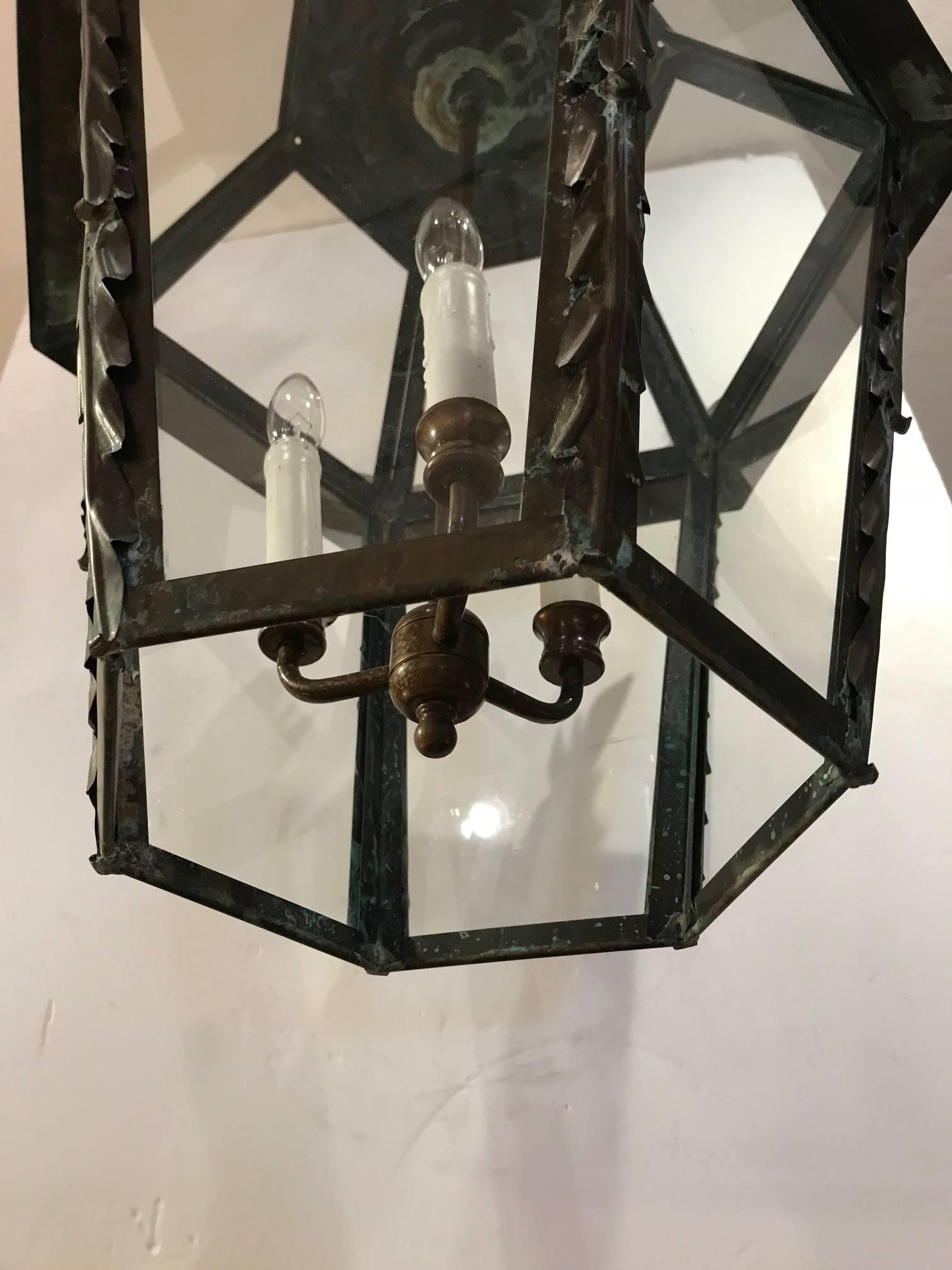 Very Special Antique French Copper Lantern 2
