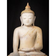 Très spéciale statue de Bouddha birman ancien en marbre de Birmanie