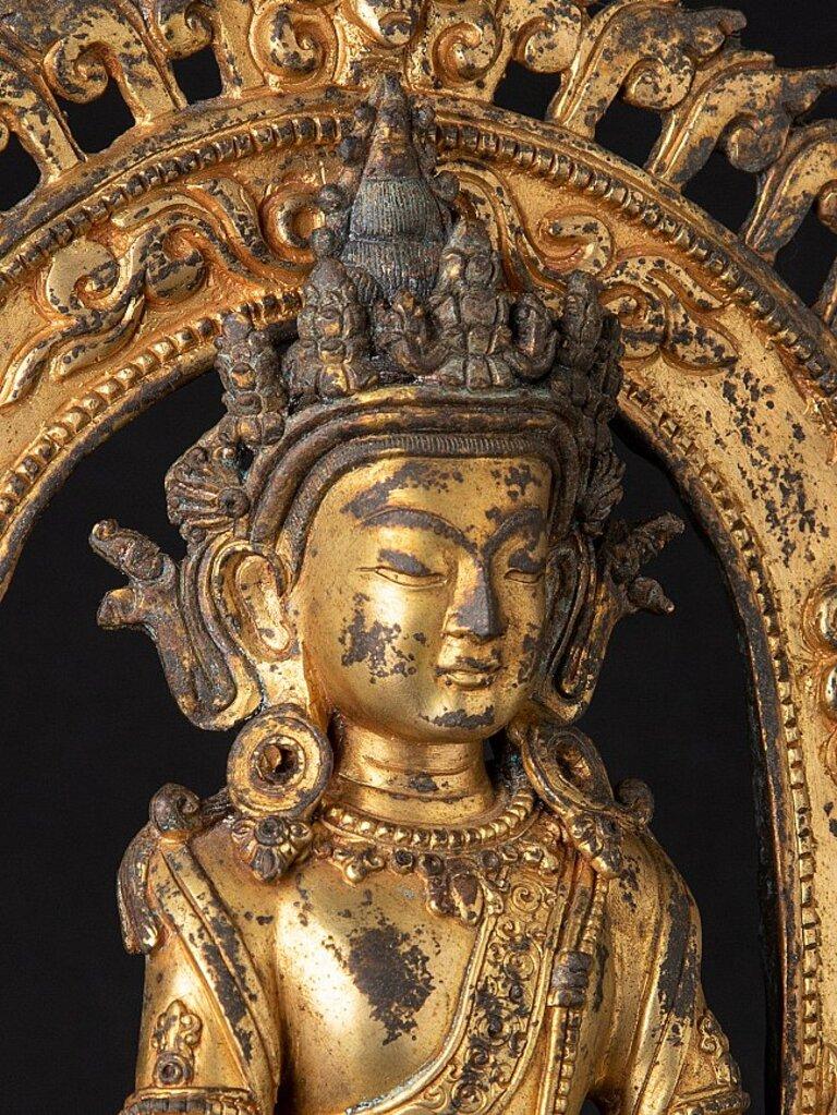 Very Special Antique Nepali Buddha Statue from Nepal For Sale 6