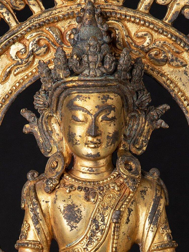 Nepalese Very Special Antique Nepali Buddha Statue from Nepal For Sale