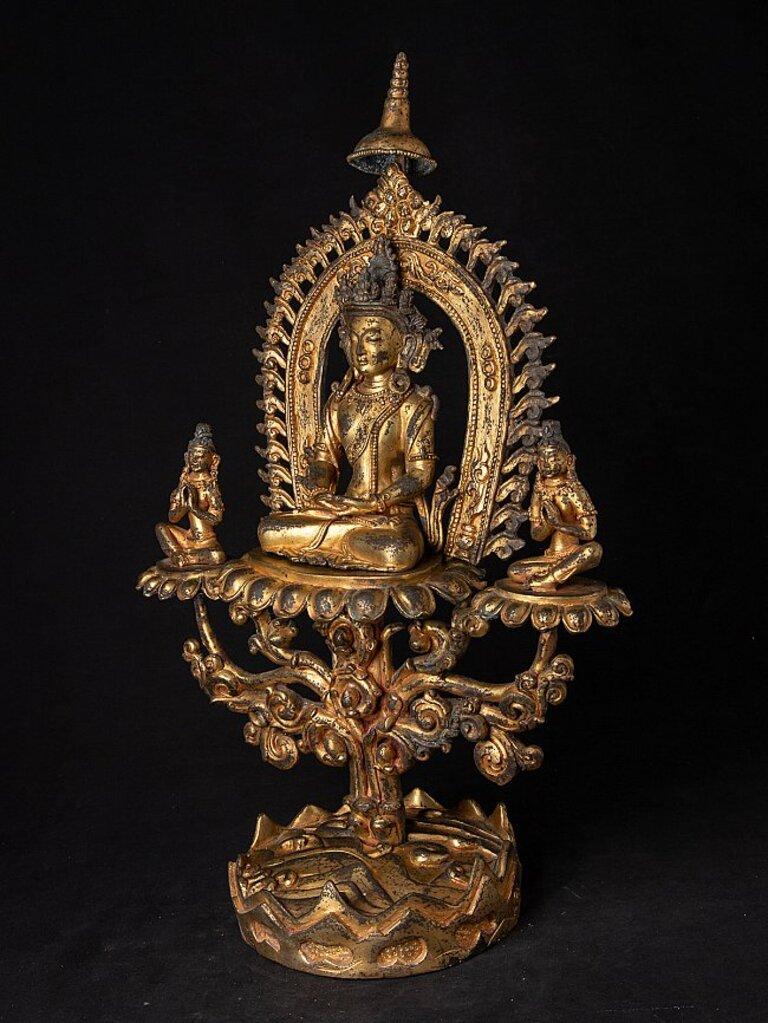 Very Special Antique Nepali Buddha Statue from Nepal In Good Condition For Sale In DEVENTER, NL