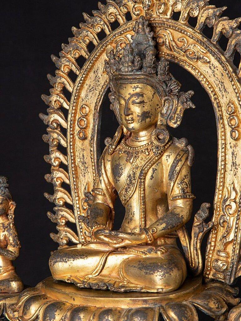 18th Century and Earlier Very Special Antique Nepali Buddha Statue from Nepal For Sale