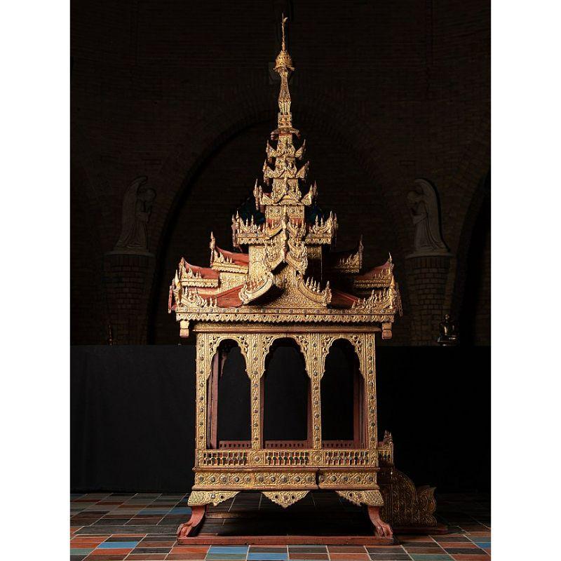 Very Special Antique Wooden Temple from Burma Original Buddhas For Sale 14