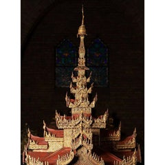 Very Special Antique Wooden Temple from Burma Original Buddhas