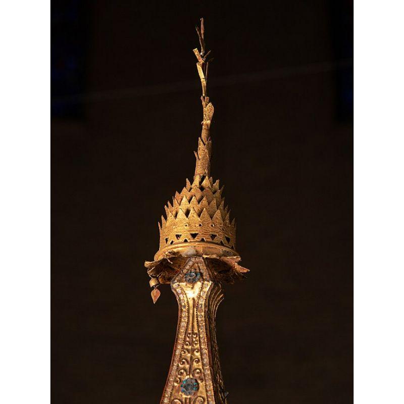 Templo Antiguo de Madera Muy Especial de Birmania Budas Originales en venta 1