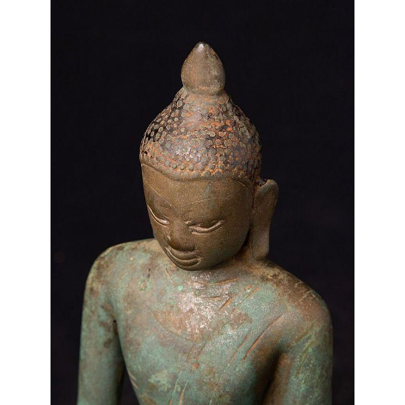 Very special bronze Arakan Buddha statue from Burma  Original Buddhas For Sale 6