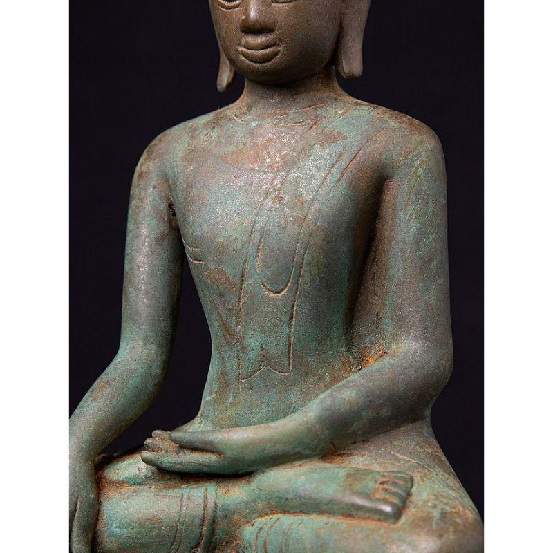Very special bronze Arakan Buddha statue from Burma  Original Buddhas For Sale 9