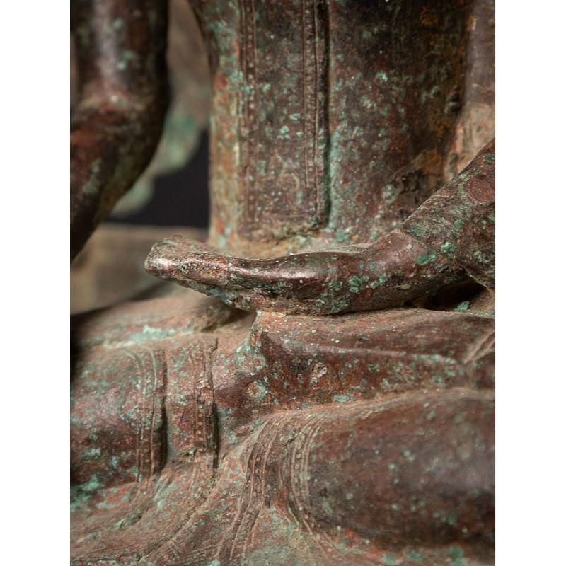 Very Special Bronze Burmese Buddha Statue from Burma For Sale 14