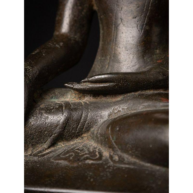 Very Special Bronze Burmese Buddha Statue from Burma For Sale 14