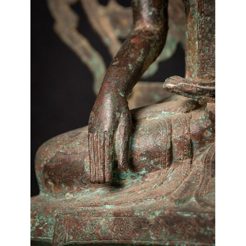 Very Special Bronze Burmese Buddha Statue from Burma For Sale 15