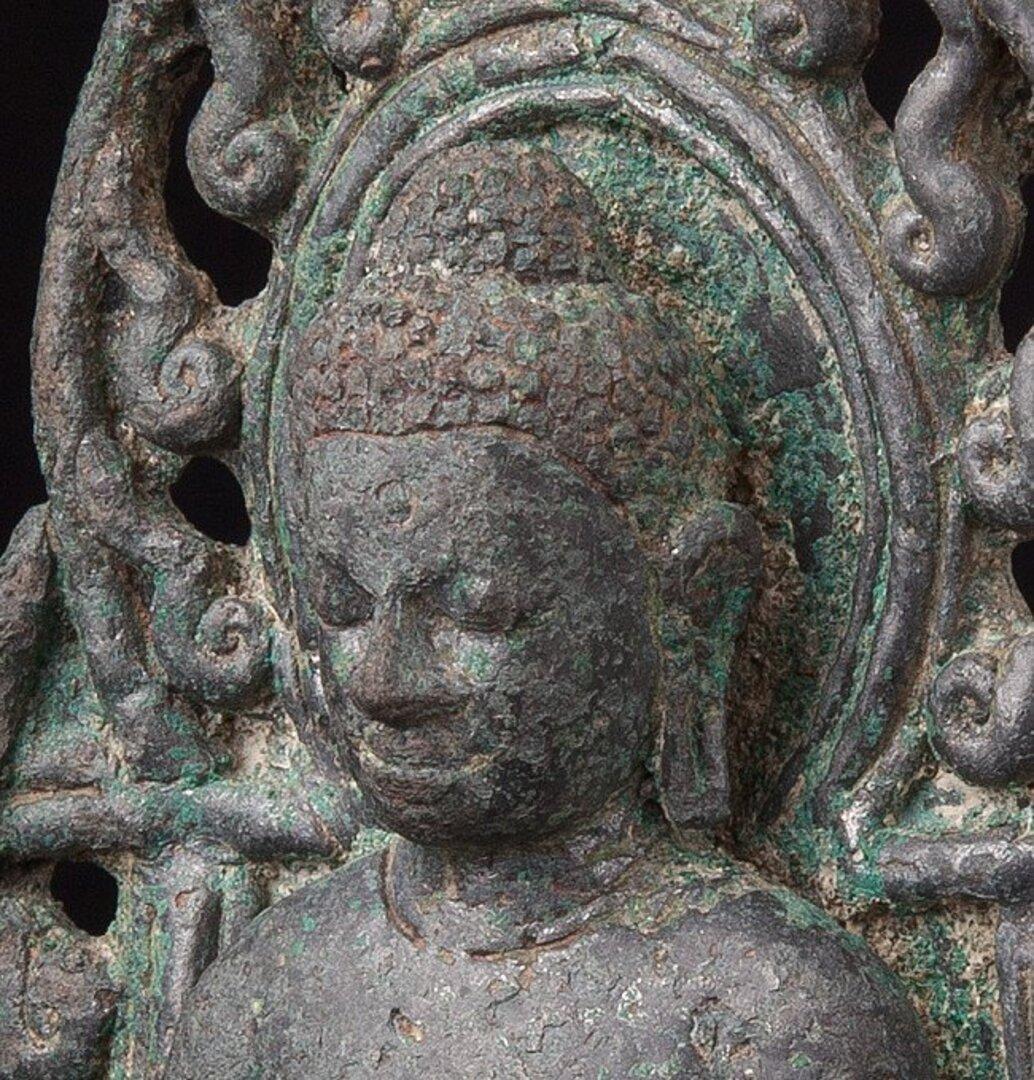 Very Special Bronze Pyu Buddha Statue from Burma For Sale 1