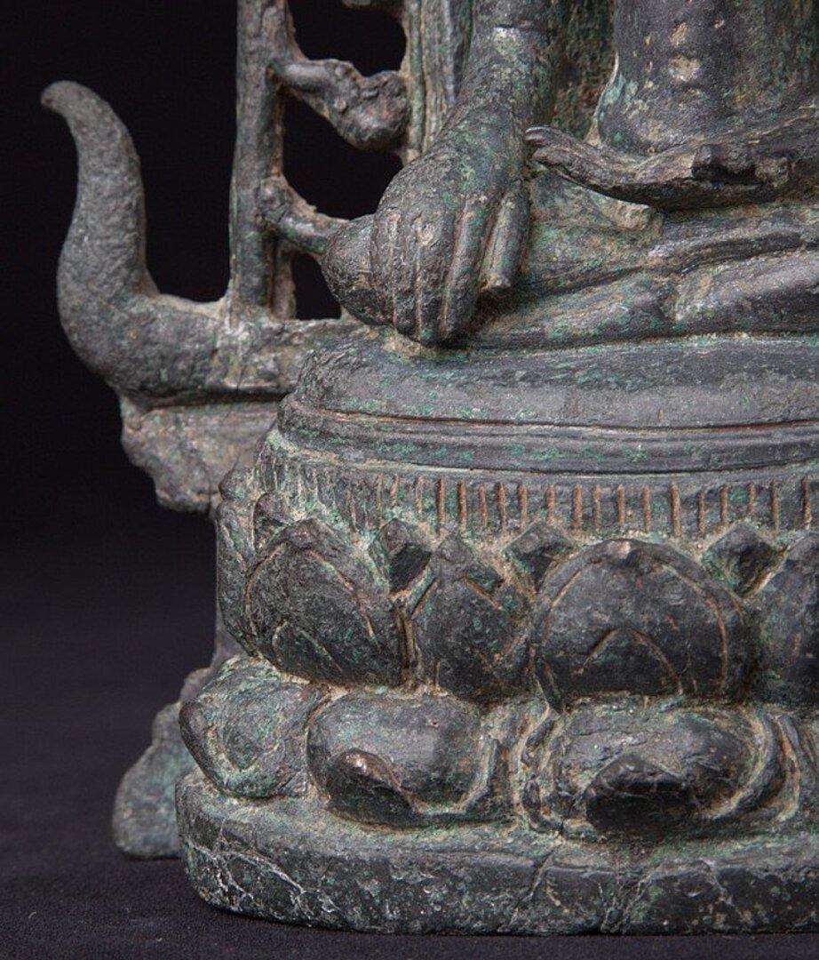 Very Special Bronze Pyu Buddha Statue from Burma For Sale 2