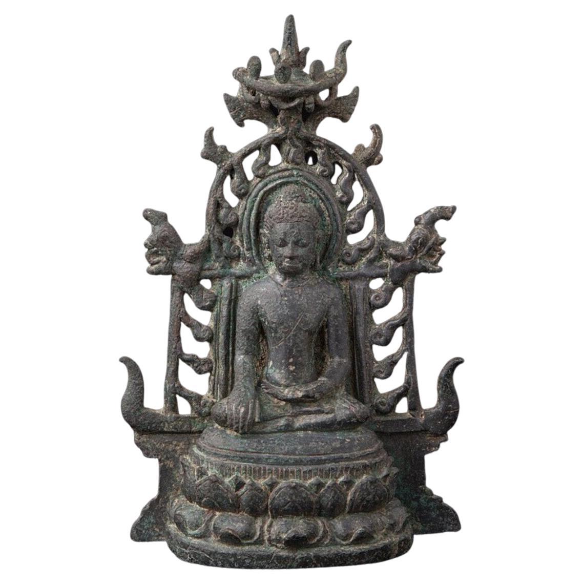 Very Special Bronze Pyu Buddha Statue from Burma For Sale