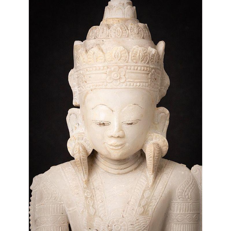 Very Special Burmese Marble Buddha Statue from Burma For Sale 6