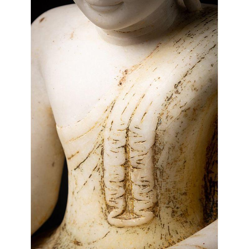 Very Special Burmese Marble Buddha Statue from Burma For Sale 7
