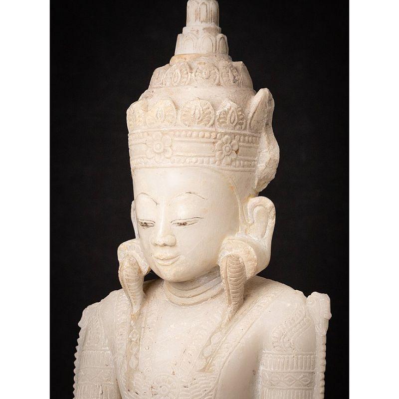 Very Special Burmese Marble Buddha Statue from Burma For Sale 8
