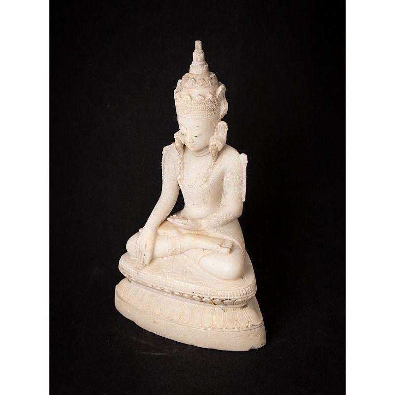 Very Special Burmese Marble Buddha Statue from Burma For Sale 9