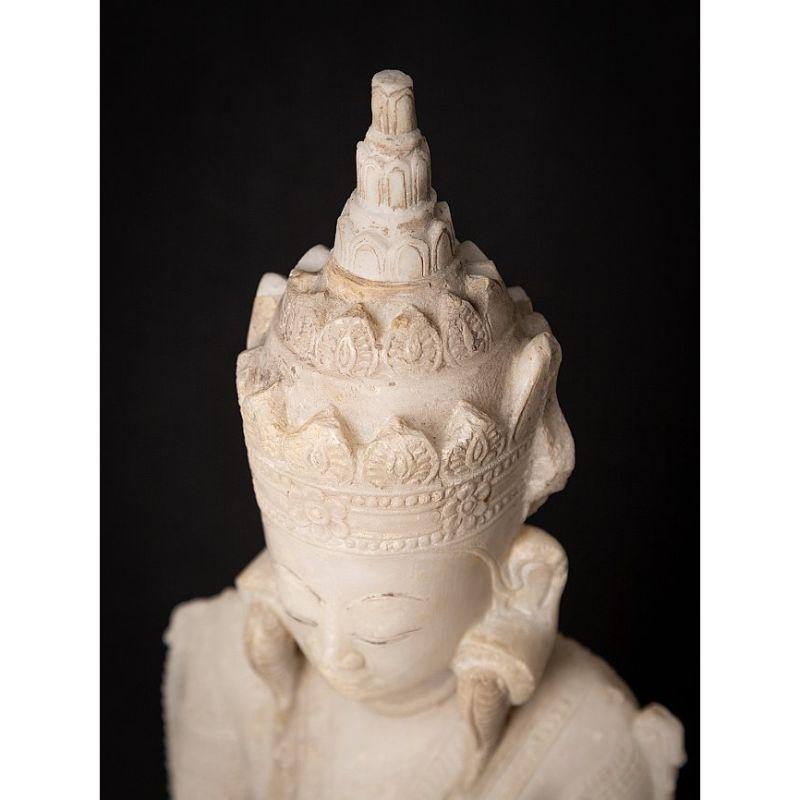 Very Special Burmese Marble Buddha Statue from Burma For Sale 10