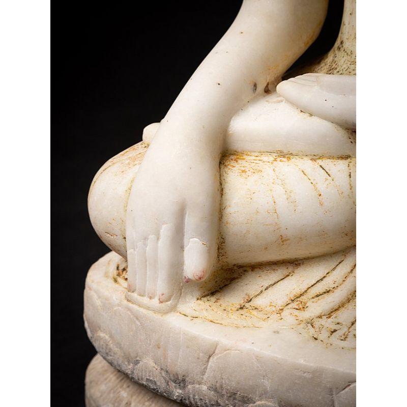 Very Special Burmese Marble Buddha Statue from Burma For Sale 11