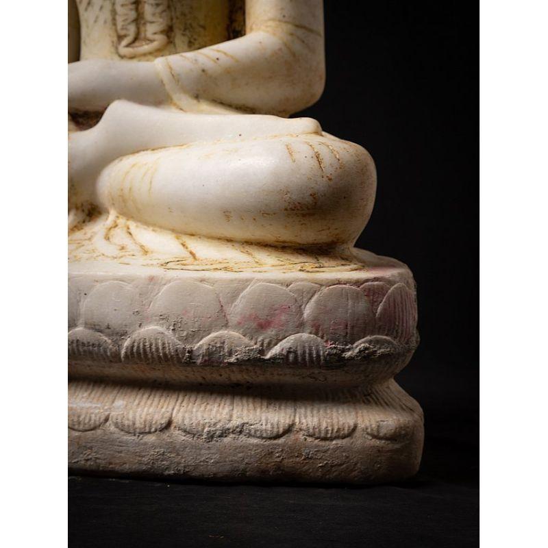 Very Special Burmese Marble Buddha Statue from Burma For Sale 12